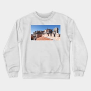 Catedral del Salvador, cathedral with city walls, Avila, Spain, Europe Crewneck Sweatshirt